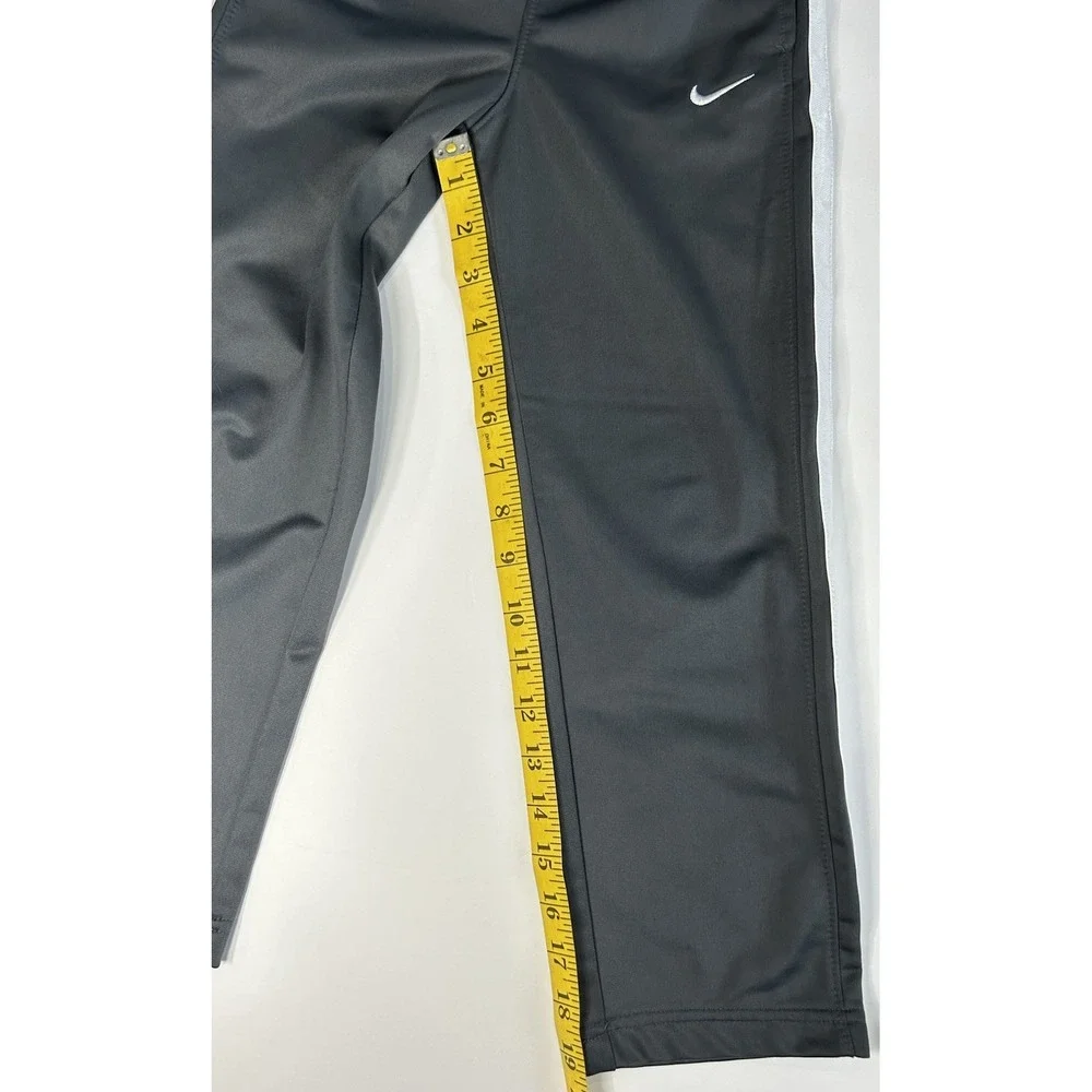 Nike Sweatpants Gray White Stripe Straight Leg Youth Size 6 Joggers Lounge Sport